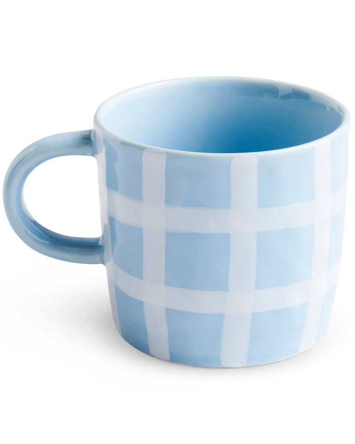 Kip & Co Blue Bird Tartan Mug 2P Set