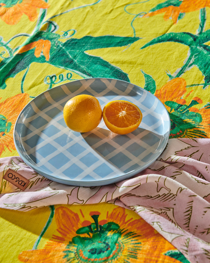 Kip & Co Blue Bird Tartan Plate 2P Set