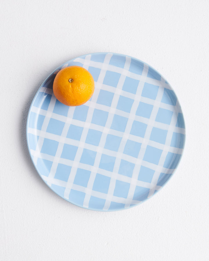 Kip & Co Blue Bird Tartan Plate 2P Set