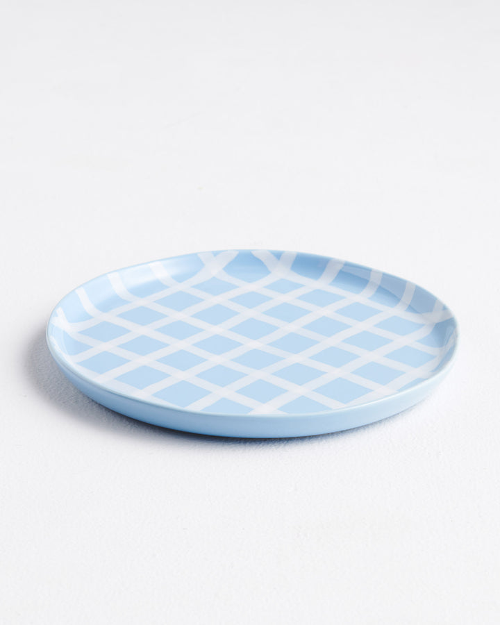 Kip & Co Blue Bird Tartan Plate 2P Set