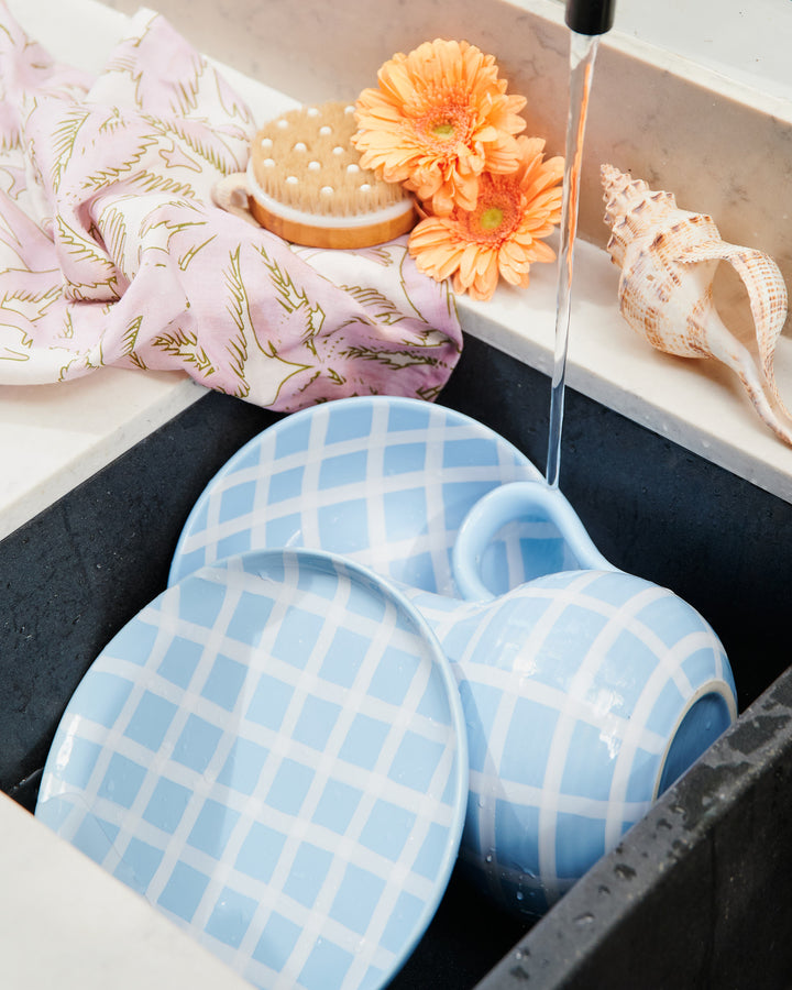 Kip & Co Blue Bird Tartan Plate 2P Set