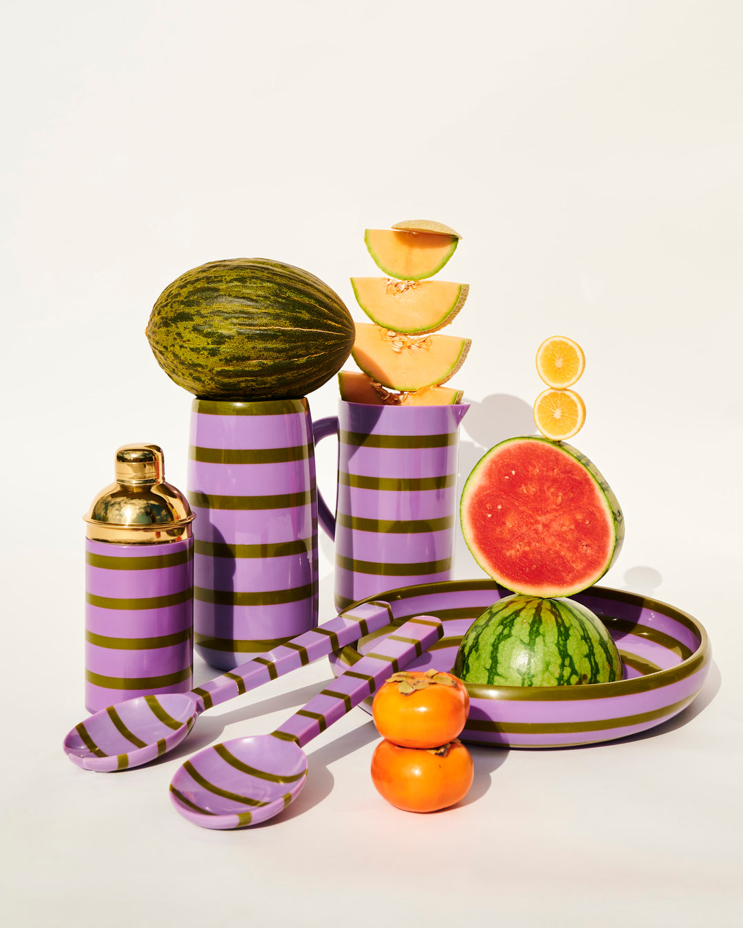 Kip & Co Wisteria Lane Stripe Resin Vase