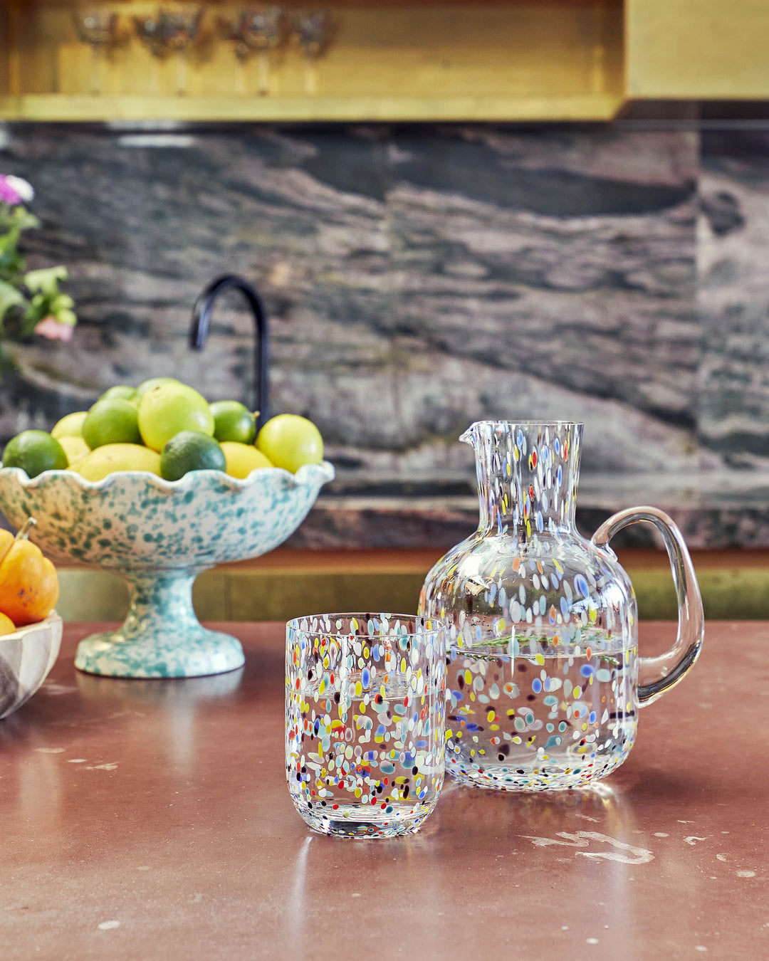 Kip & Co Party Speckle Carafe & Glass