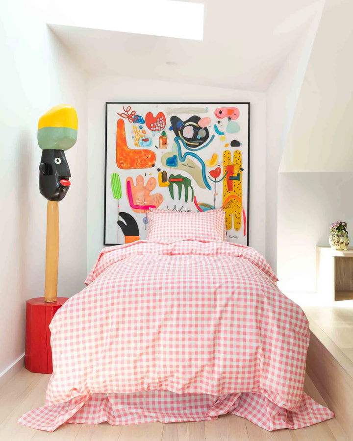 Kip & Co Gingham Candy Organic Cotton Quilt Cover