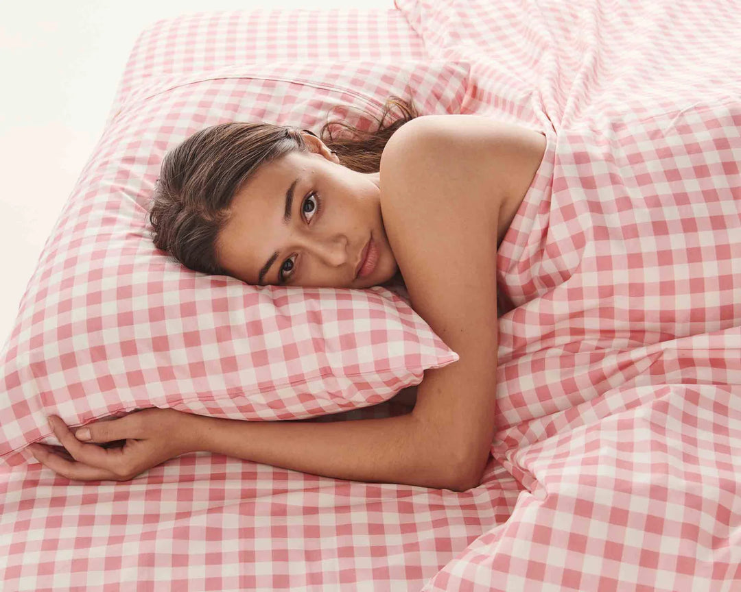 Kip & Co Gingham Candy Organic Cotton Quilt Cover