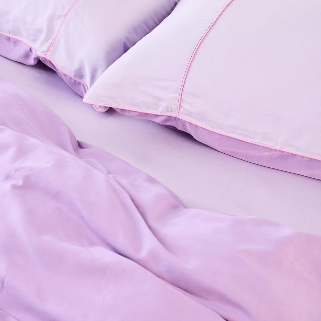 Kip & Co Glow In Lavender Bamboo Cotton Fitted Sheet