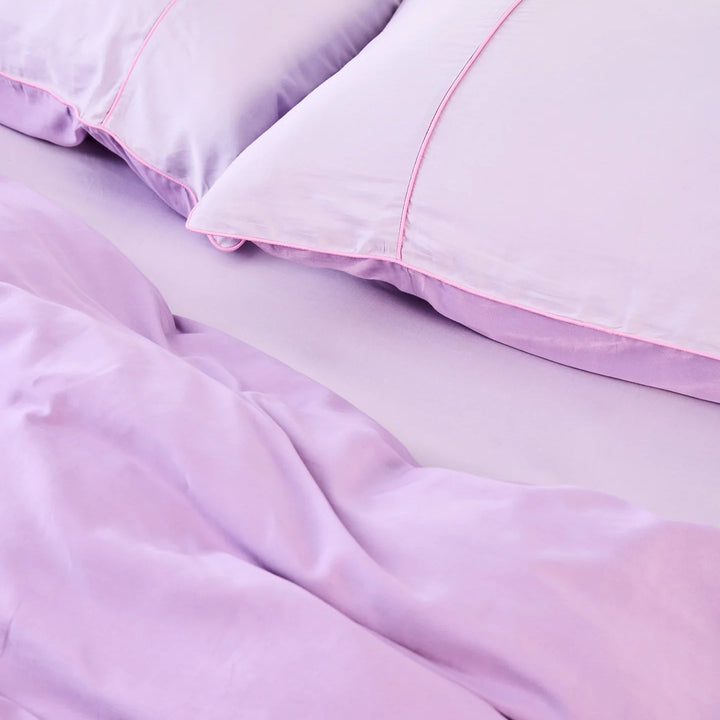Kip & Co Glow In Lavender Bamboo Cotton Fitted Sheet
