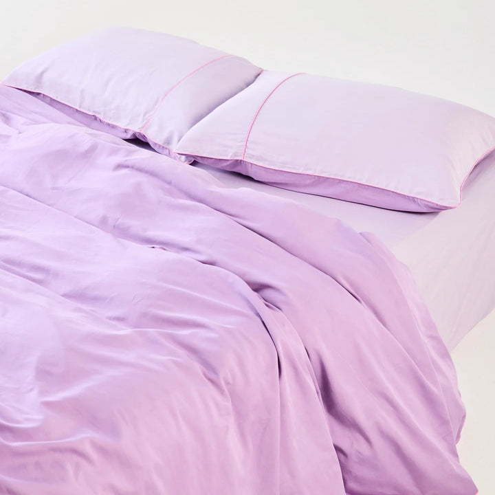 Kip & Co Glow In Lavender Bamboo Cotton Fitted Sheet