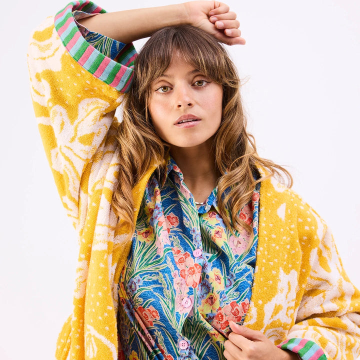 Kip & Co  x Anna Spiro Elsternwig Fig Terry Bath Robe