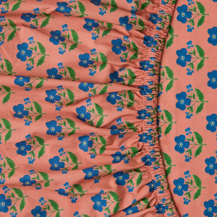 Kip & Co x Anna Spiro Indian Summer Rose Organic Cotton Fitted Sheet