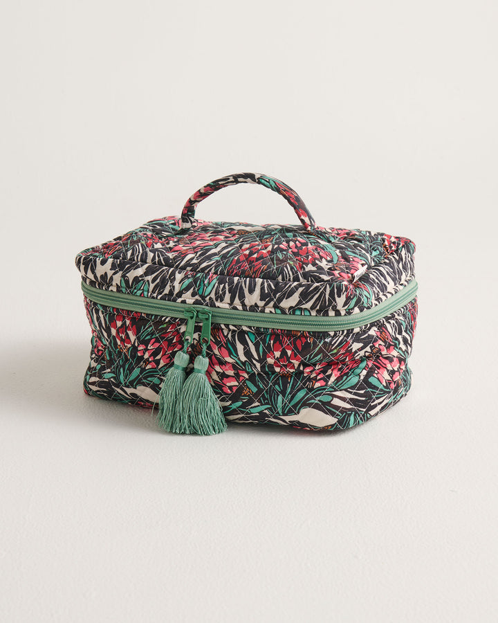 Kip & Co x Margaret Preston Protea Party Quilted Cotton Toiletry Case