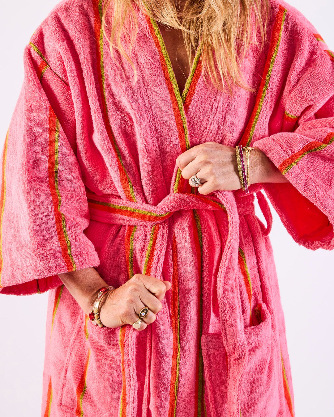 Kip & Co Watego Soiree Stripe Bamboo Terry Bath Robe