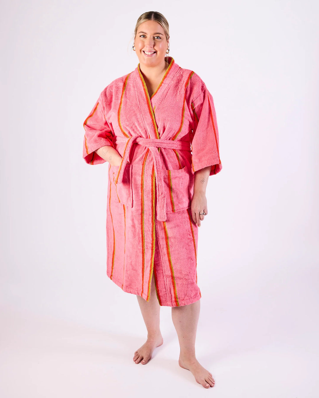 Kip & Co Watego Soiree Stripe Bamboo Terry Bath Robe