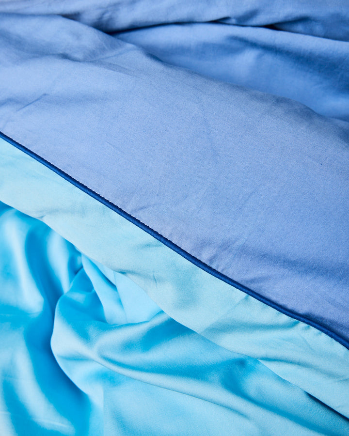 Kip & Co Glow In Blue Bamboo Cotton Quilt Cover