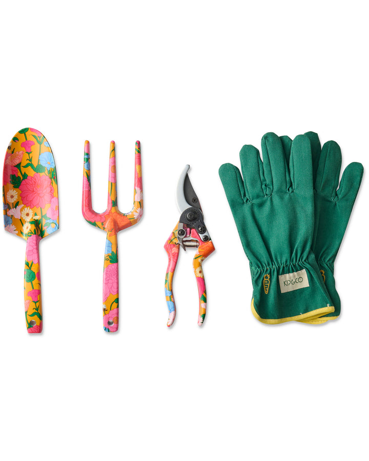 Kip & Co Follow The Sun Yellow Garden Tools and Gloves Set