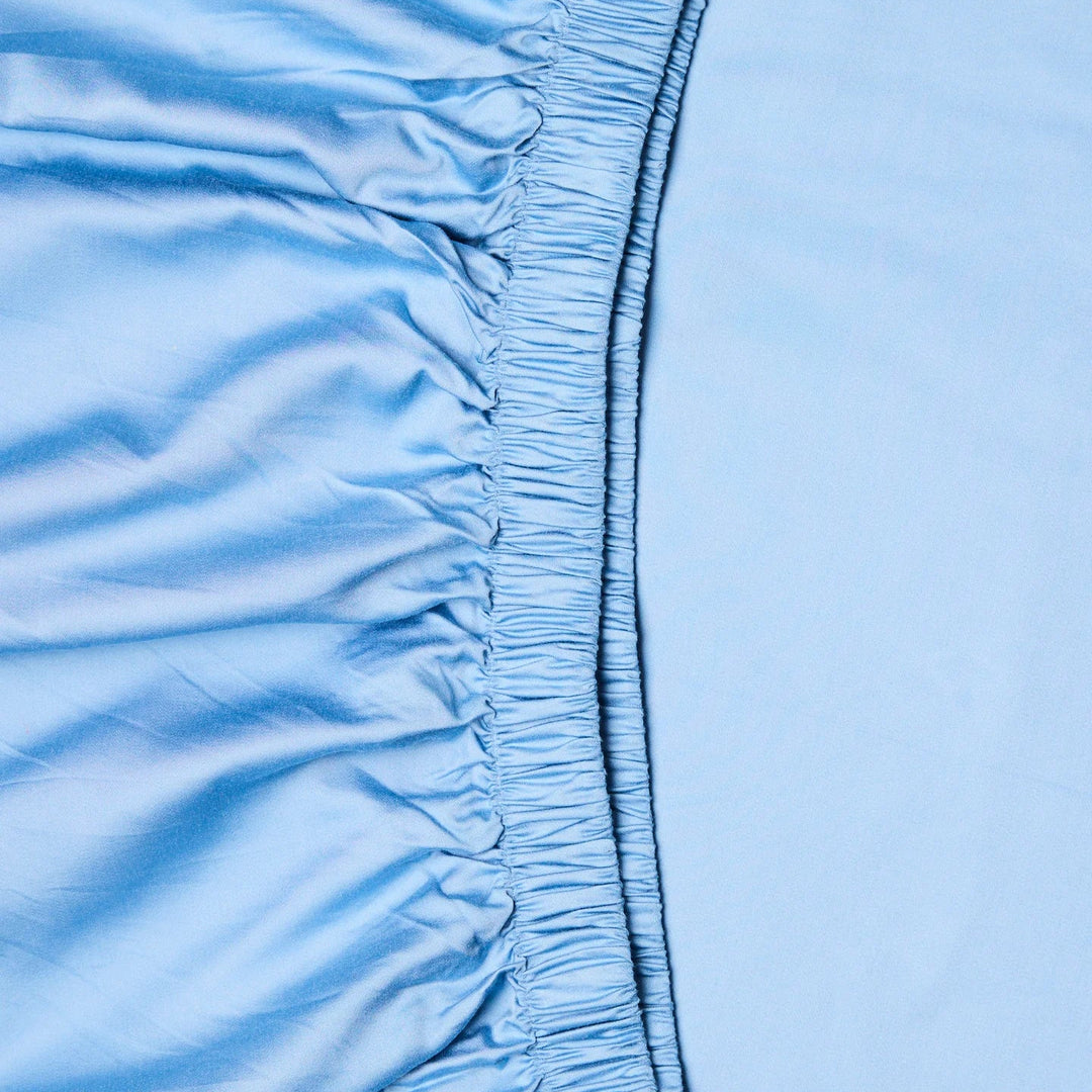 Kip & Co Glow In Blue Bird Bamboo Cotton Fitted Sheet