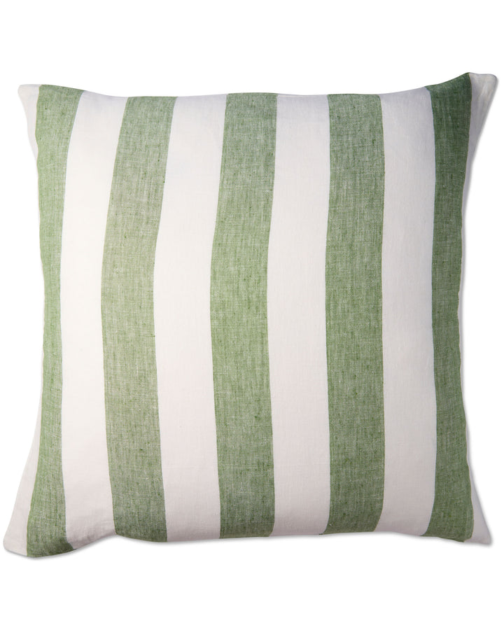 Kip & Co Moss Stripe Linen European Pillowcases