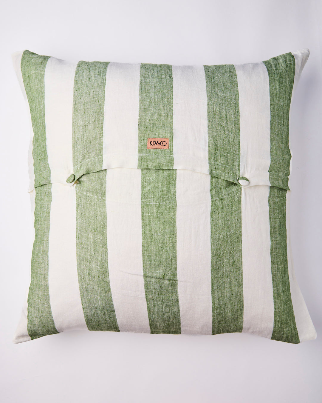 Kip & Co Moss Stripe Linen European Pillowcases