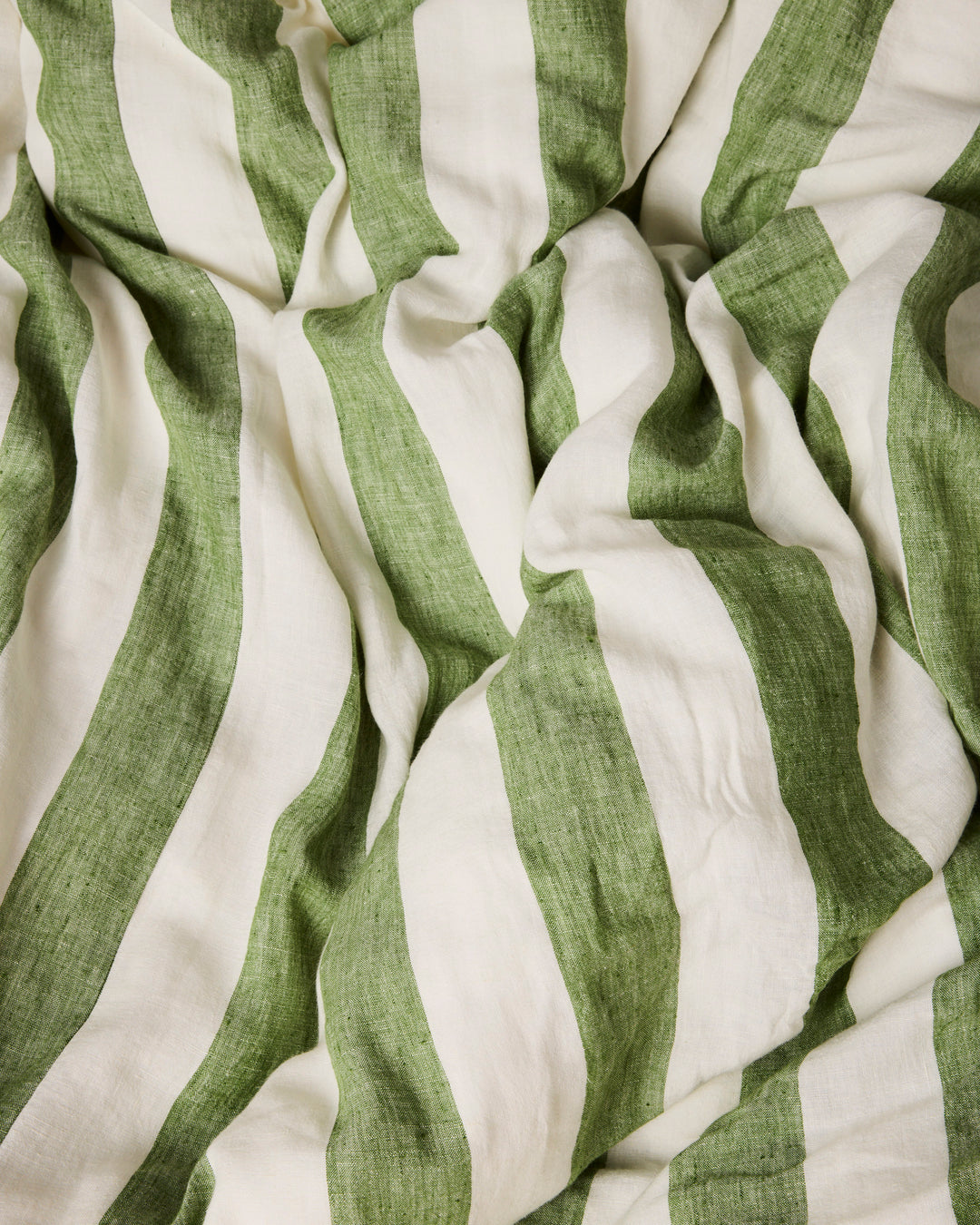Kip & Co Moss Stripe Linen Quilt Cover