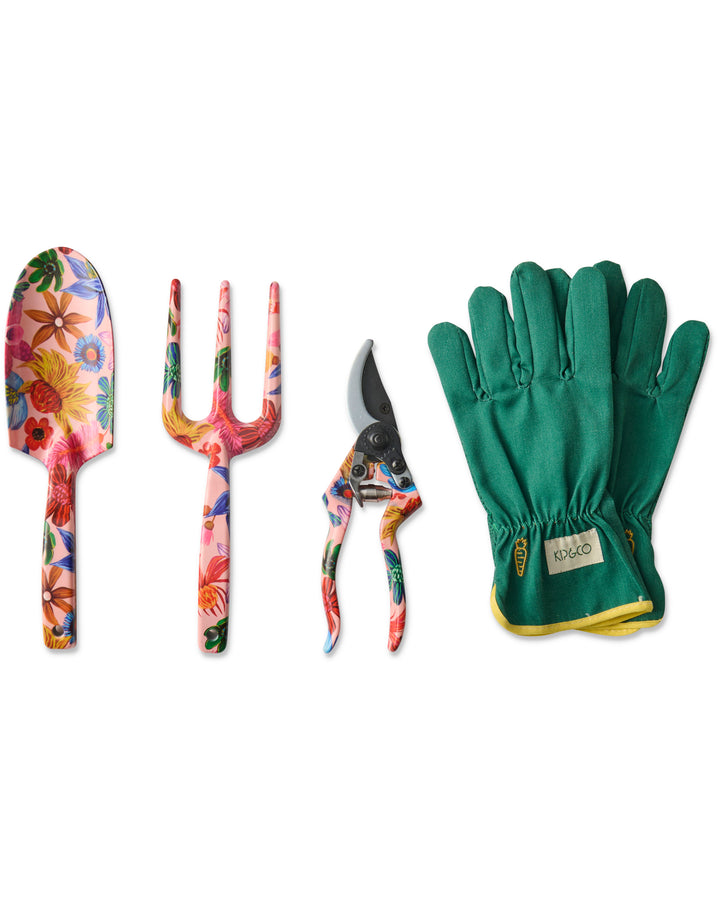 Kip & Co Wild Flowers In Bloom Garden Tools and Gloves Set