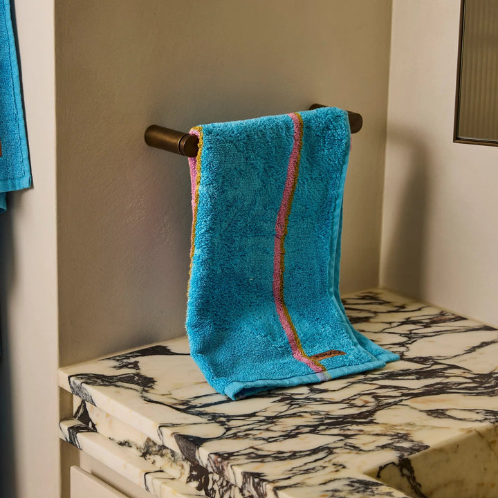 Kip & Co Aegean Stripe Bamboo Terry Hand Towel
