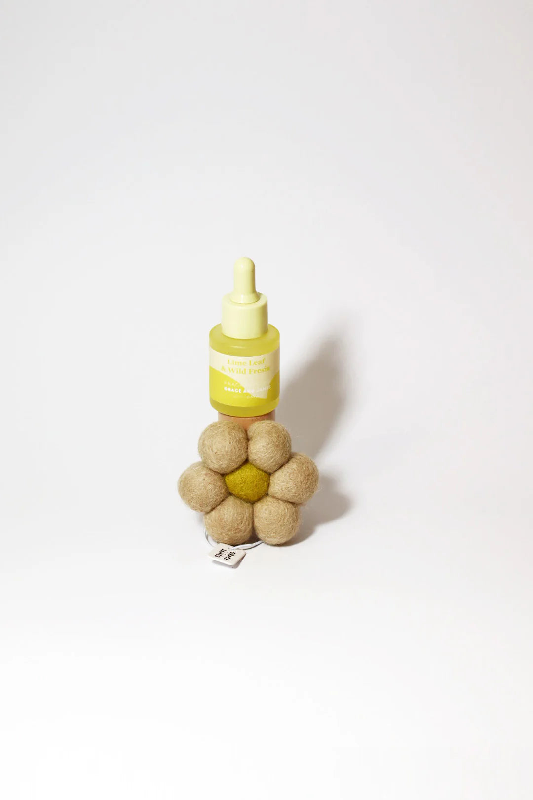 Grace and James Lime Leaf & Wild Fresia Felt Air Freshener
