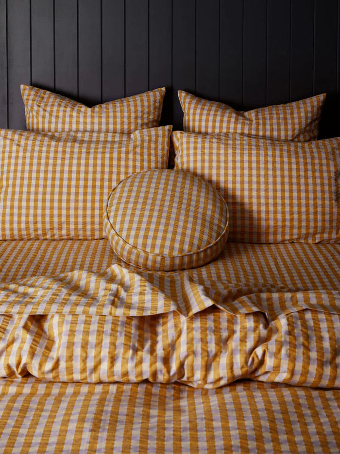 Mosey Me Mango Seersucker Standard Pillowcase Set