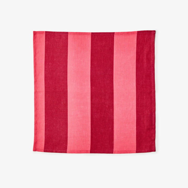 Bonnie & Neil Big Stripe Cerise Napkins