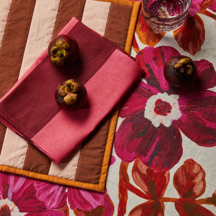 Bonnie & Neil Big Stripe Cerise Napkins