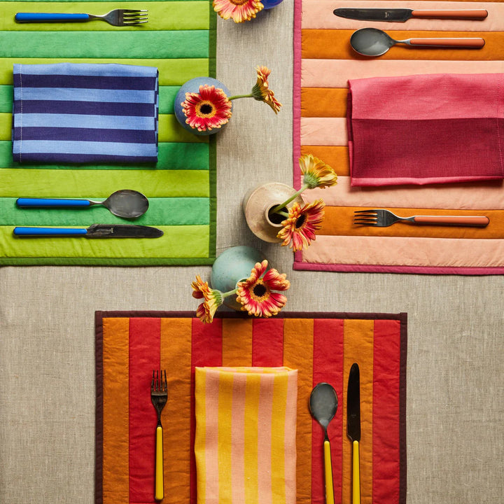 Bonnie & Neil Big Stripe Cerise Napkins