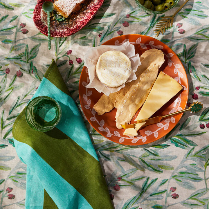 Bonnie & Neil Big Stripe Mint Napkins