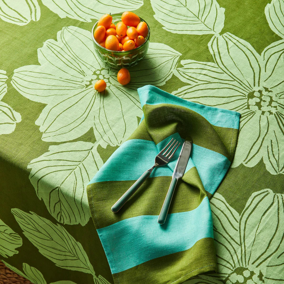 Bonnie & Neil Big Stripe Mint Napkins