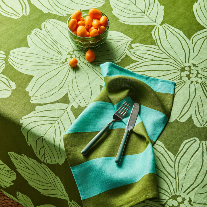 Bonnie & Neil Big Stripe Mint Napkins
