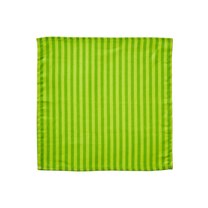 Bonnie & Neil Pinstripe Lime Linen Napkins