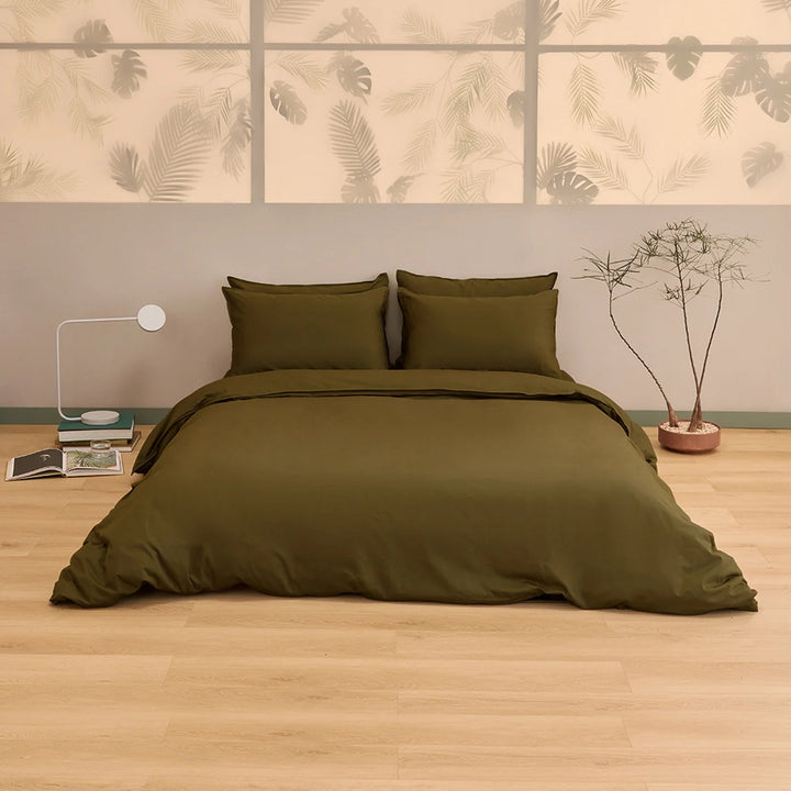 Hommey Pillowcase Pair - Green Olive