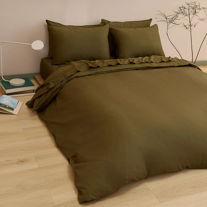 Hommey Pillowcase Pair - Green Olive