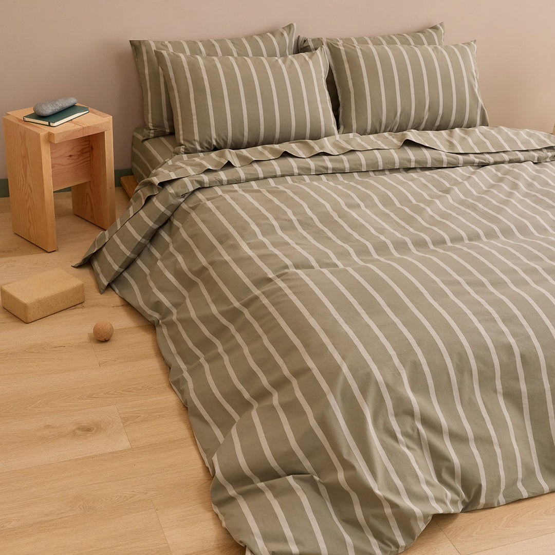 Hommey Fitted Sheet - Sage Stone