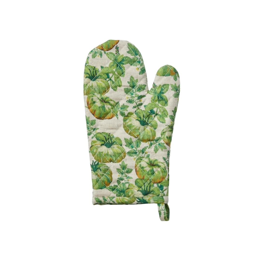 Bonnie & Neil Heirloom Green Linen Oven Mitt