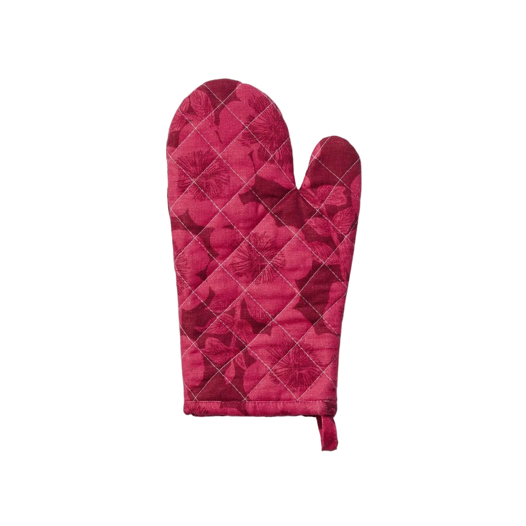 Bonnie & Neil Jardin Cerise Linen Oven Mitt
