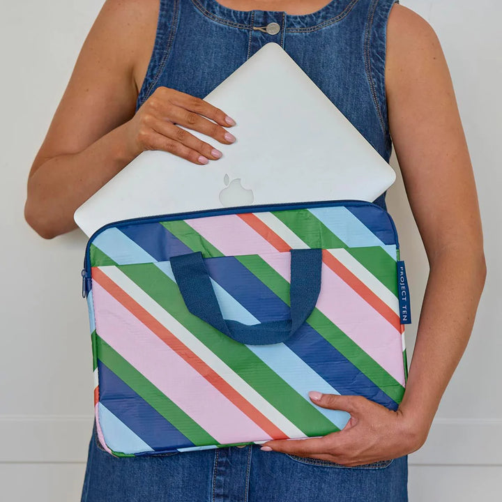 Project Ten Laptop Case – Rugby Stripe