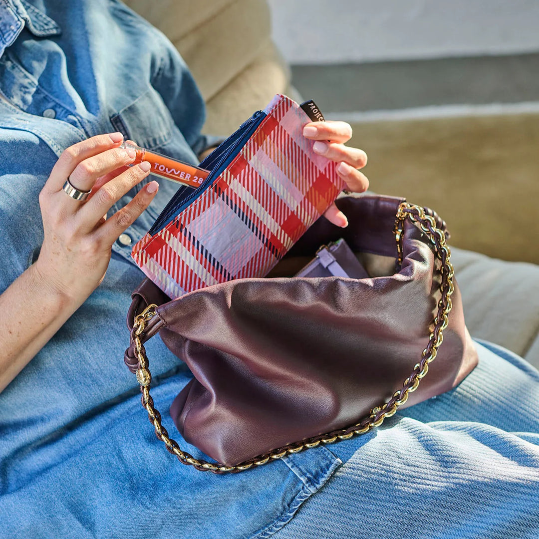 Project Ten Tiny Pouch - Tartan