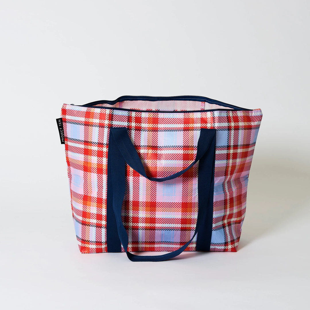 Project Ten Medium Zip Tote - Tartan