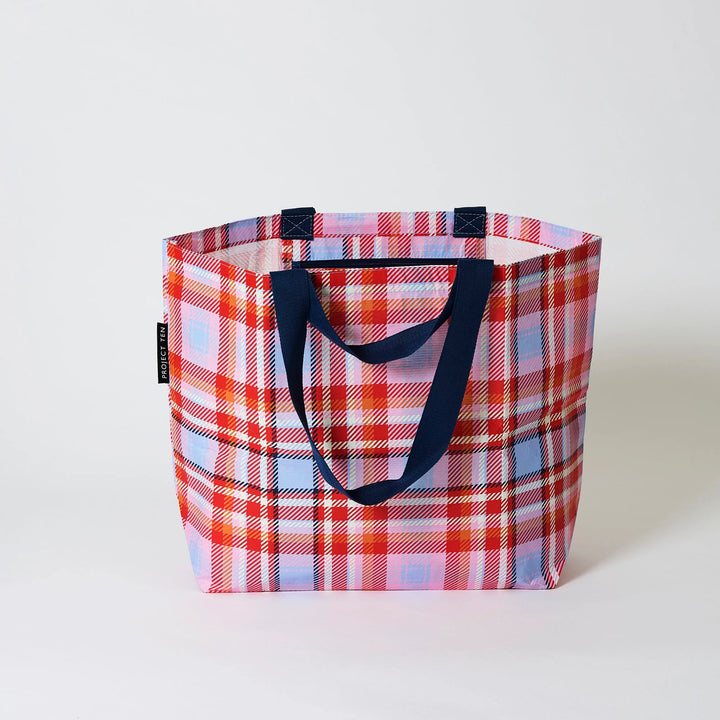Project Ten Medium Tote - Tartan - Reusable Bags