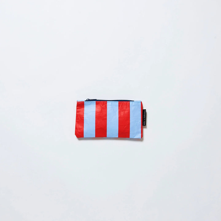 Project Ten Tiny Pouch - Red Blue Stripe