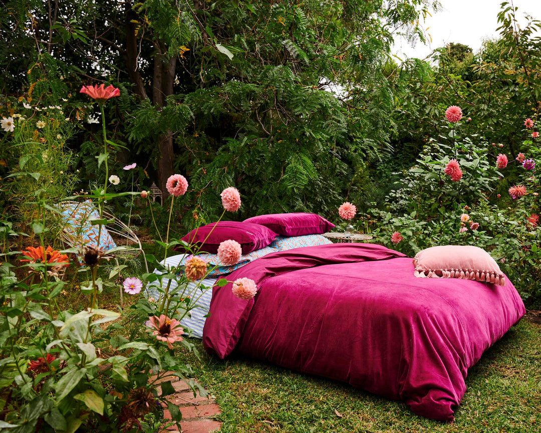 Kip & Co Anemone Velvet Quilt Cover