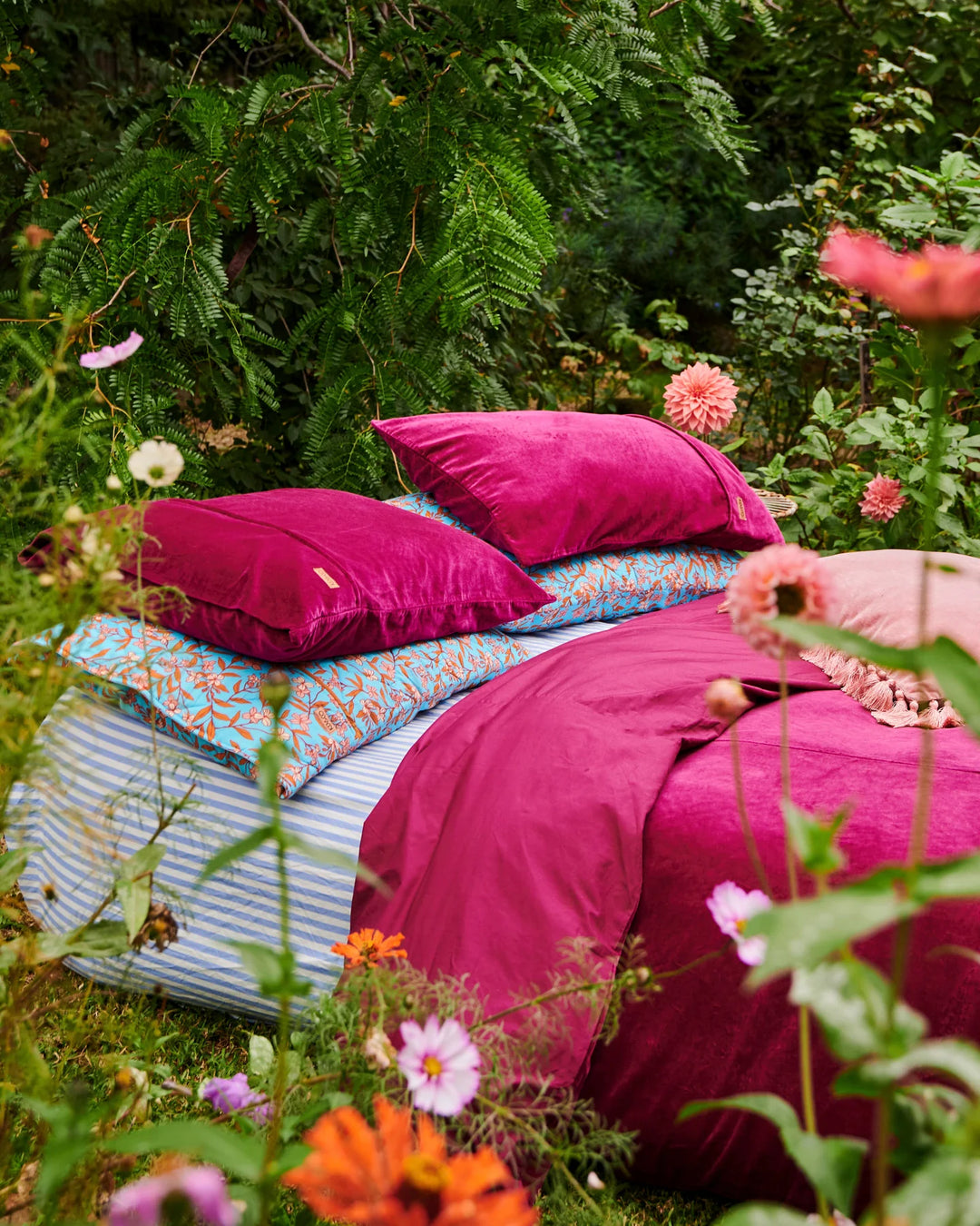 Kip & Co Anemone Velvet Pillowcases