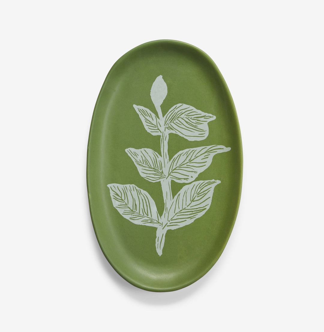 Bonnie & Neil Vines Green Oval Plate - Tableware