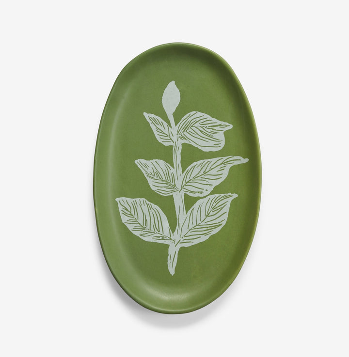 Bonnie & Neil Vines Green Oval Plate - Tableware