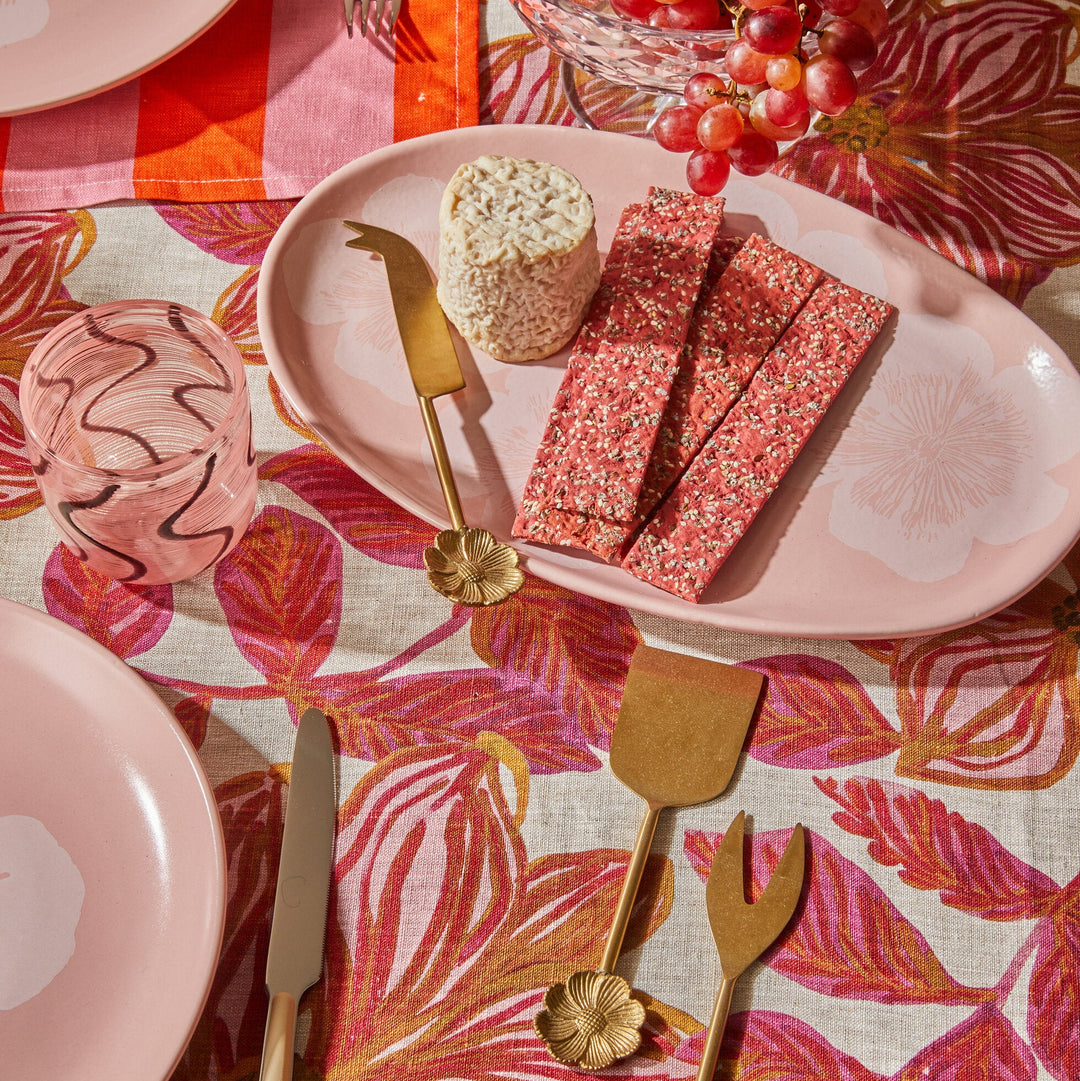 Bonnie & Neil Jardin Pink Oval Plate