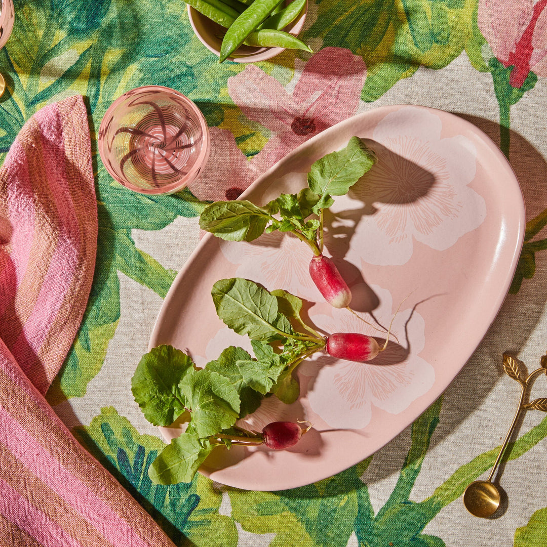 Bonnie & Neil Jardin Pink Oval Plate